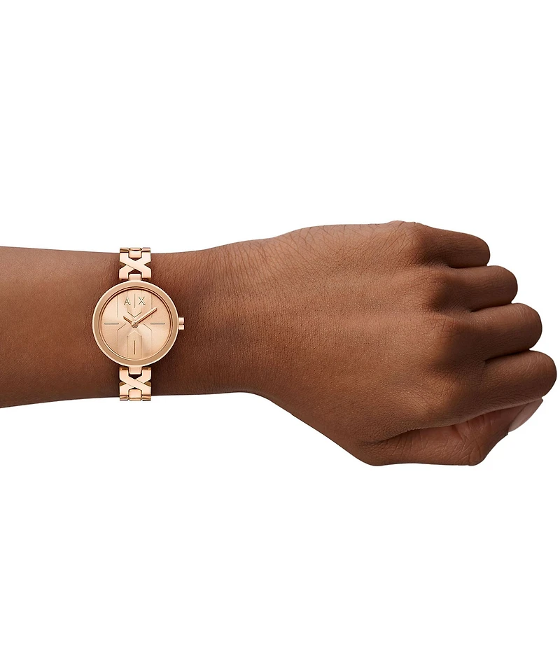 Armani Exchange Women's Ava Two Hand Stainless Steel Bracelet Watch