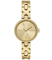 Armani Exchange Women's Ava Two Hand Stainless Steel Bracelet Watch