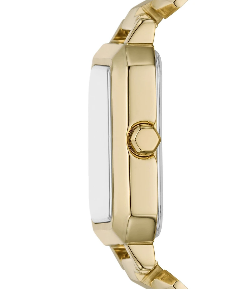 Armani Exchange Women's Leila Three Hand Gold Tone Stainless Steel Bracelet Watch