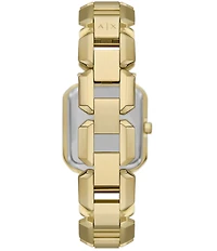Armani Exchange Women's Leila Three Hand Gold Tone Stainless Steel Bracelet Watch