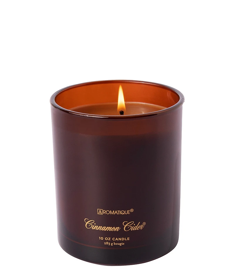 Aromatique Cinnamon Cider Foundry Glass Candle with Lid