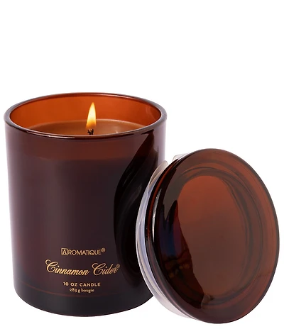 Aromatique Cinnamon Cider Foundry Glass Candle with Lid