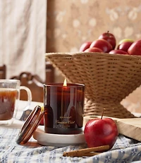 Aromatique Cinnamon Cider Foundry Glass Candle with Lid, 10 oz.