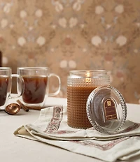 Aromatique Cinnamon Cider Textured Glass Candle, 15 oz.