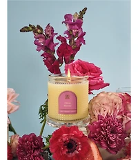 Aromatique Citrus Blooms Textured Glass Candle with Lid