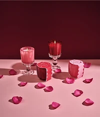 Aromatique Peony Petals Limited Edition Ribbed Glass Candle