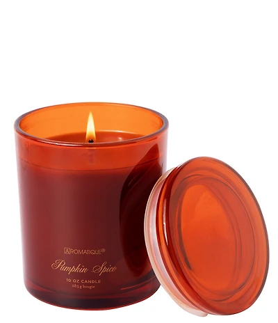 Aromatique Pumpkin Spice Foundry Glass Candle with Lid
