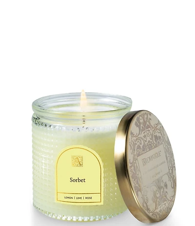 Aromatique Sorbet Textured Glass Candle with Lid, 6 oz.