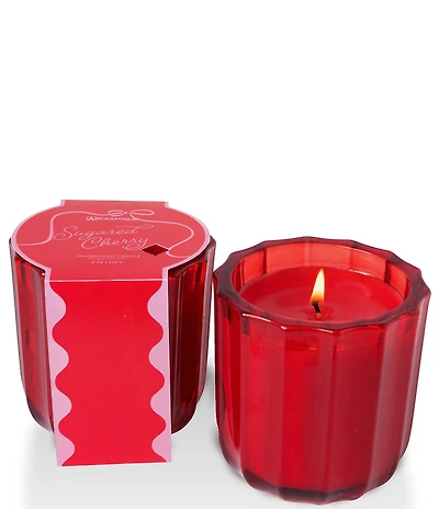 Aromatique Sugared Cherry Limited Edition Ribbed Glass Candle