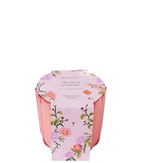 Aromatique The Smell of Spring Ribbed Glass Candle, 8 oz.