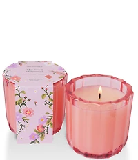 Aromatique The Smell of Spring Ribbed Glass Candle, 8 oz.