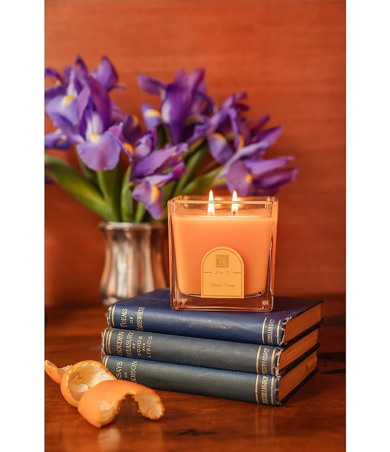 Aromatique Valencia Orange Cube Glass Candle, 12 oz.