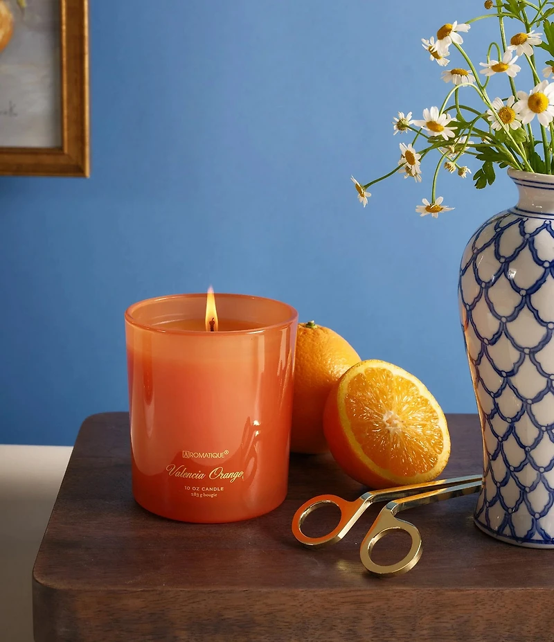 Aromatique Valencia Orange Foundry Glass Candle With Lid