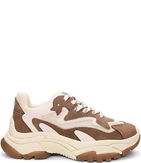 ASH Addict Leather and Suede Lace Up Wedge Sneakers