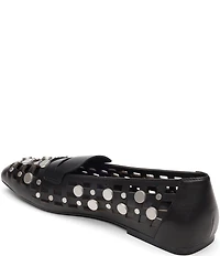 ASH Bali Caged Leather Studded Penny Loafers