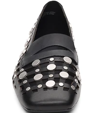 ASH Bali Caged Leather Studded Penny Loafers