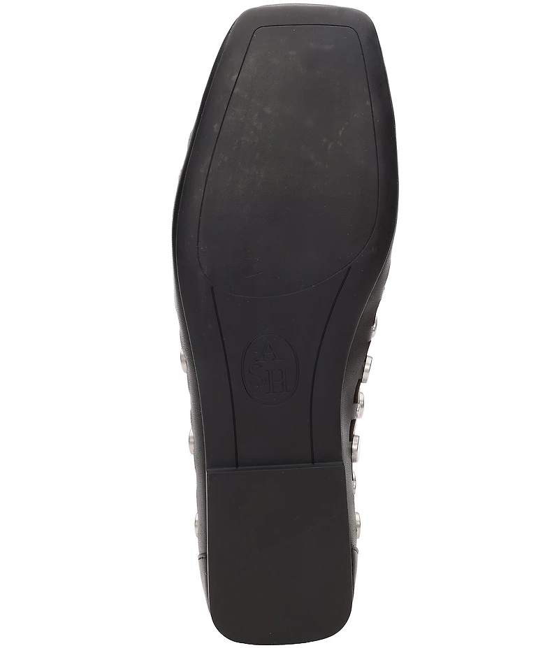 ASH Bali Caged Leather Studded Penny Loafers