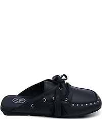 ASH Bavaria Studded Leather Tassel Tie Mules