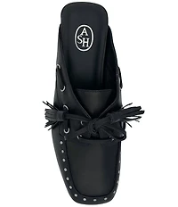 ASH Bavaria Studded Leather Tassel Tie Mules
