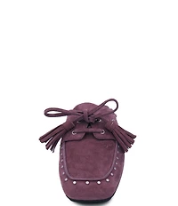 ASH Bavaria Studded Suede Tassel Tie Mules