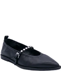 ASH Bella Nappa Leather Studded Mary Jane Flats