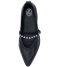 ASH Bella Nappa Leather Studded Mary Jane Flats
