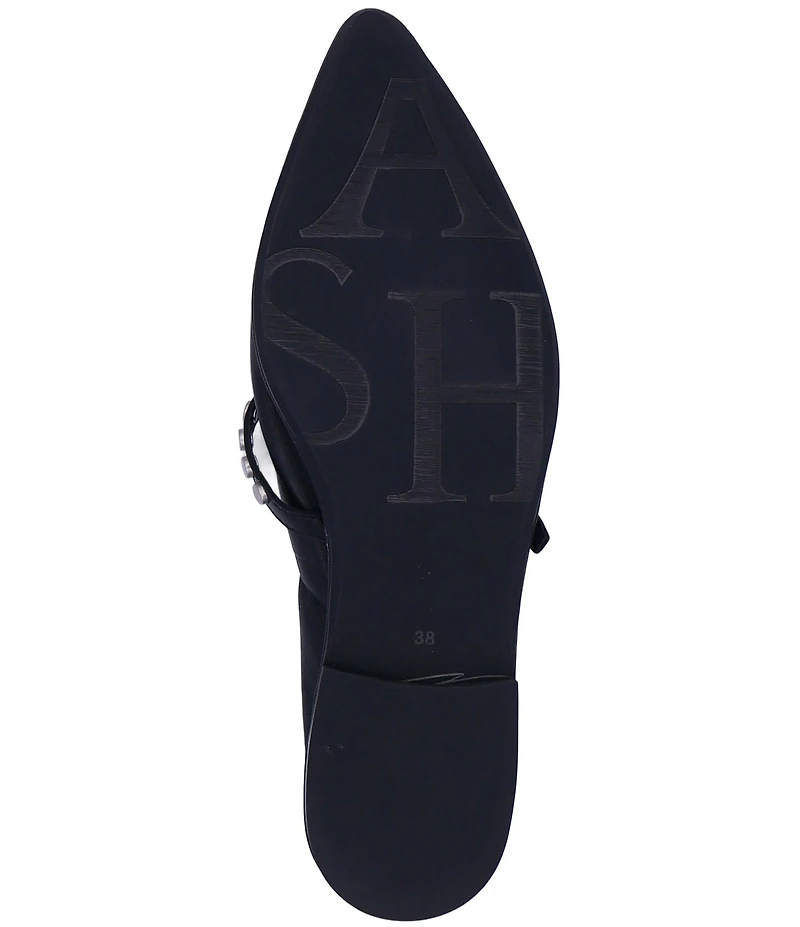 ASH Bella Nappa Leather Studded Mary Jane Flats
