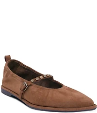 ASH Bella Suede Studded Mary Jane Flats