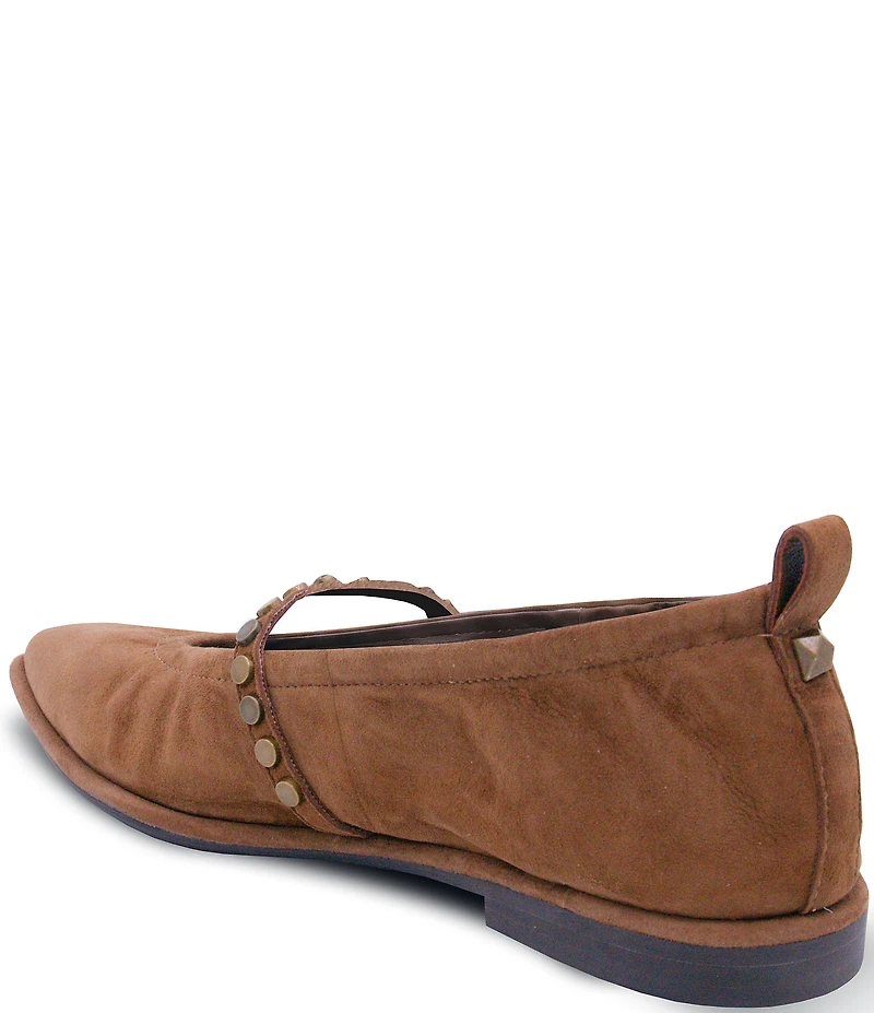 ASH Bella Suede Studded Mary Jane Flats
