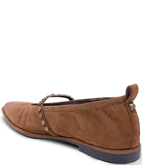 ASH Bella Suede Studded Mary Jane Flats