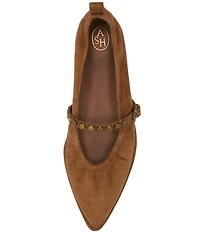 ASH Bella Suede Studded Mary Jane Flats