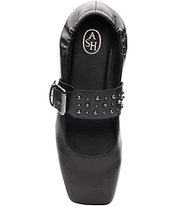 ASH Beverly Studded Leather Mary Jane Flats
