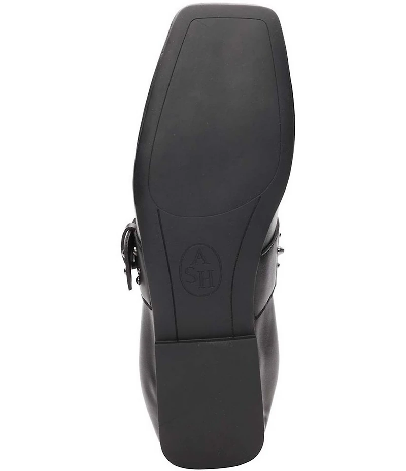 ASH Beverly Studded Leather Mary Jane Flats