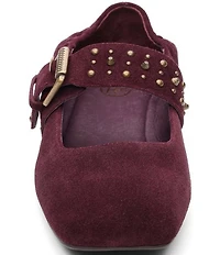 ASH Beverly Suede Studded Mary Jane Flats