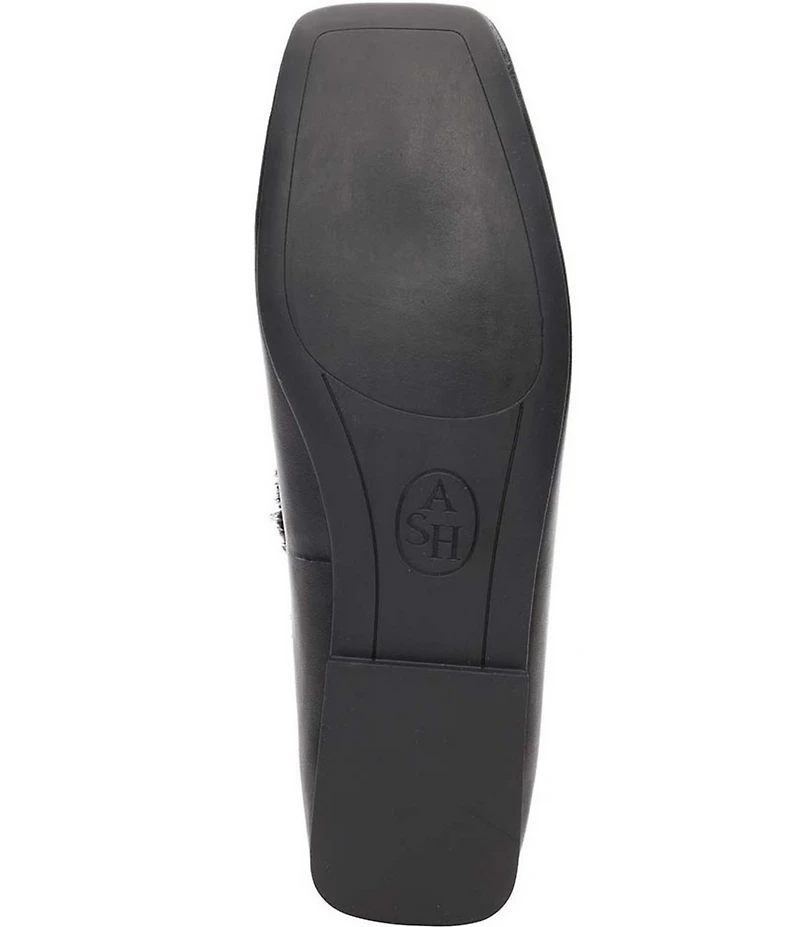 ASH Bianca Faux Fur Square Toe Ballet Flats