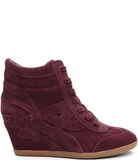 ASH Boradia Suede Lace Up High Wedge Sneakers