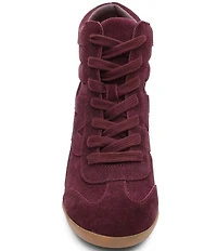 ASH Boradia Suede Lace Up High Wedge Sneakers
