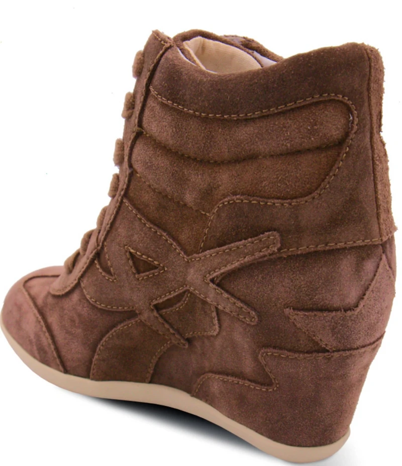 ASH Boradia Washed Suede High Top Wedge Sneakers