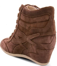 ASH Boradia Washed Suede High Top Wedge Sneakers