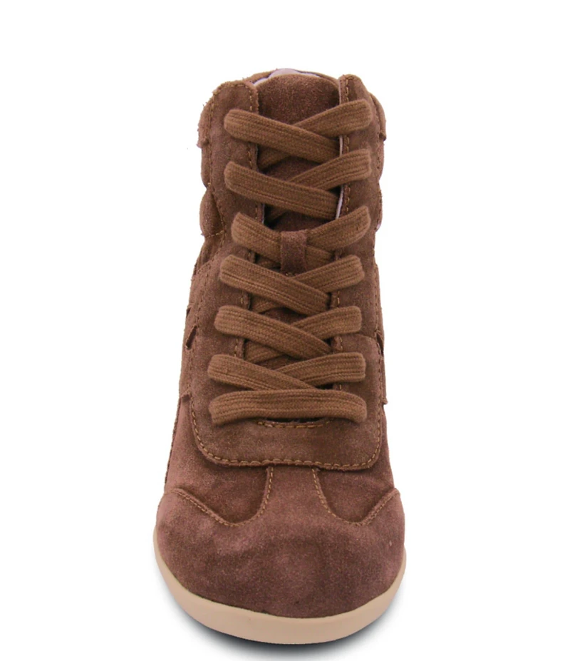 ASH Boradia Washed Suede High Top Wedge Sneakers