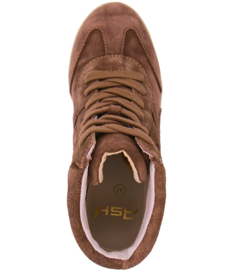 ASH Boradia Washed Suede High Top Wedge Sneakers