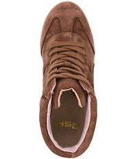 ASH Boradia Washed Suede High Top Wedge Sneakers