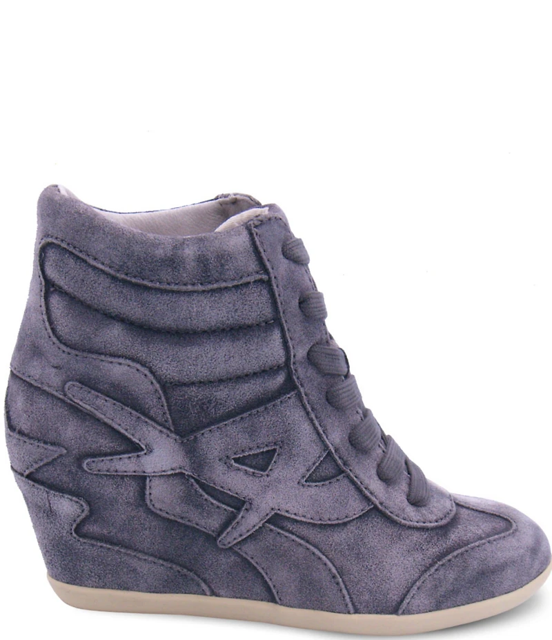 ASH Boradia Washed Suede High Top Wedge Sneakers