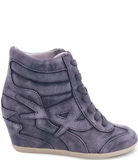 ASH Boradia Washed Suede High Top Wedge Sneakers