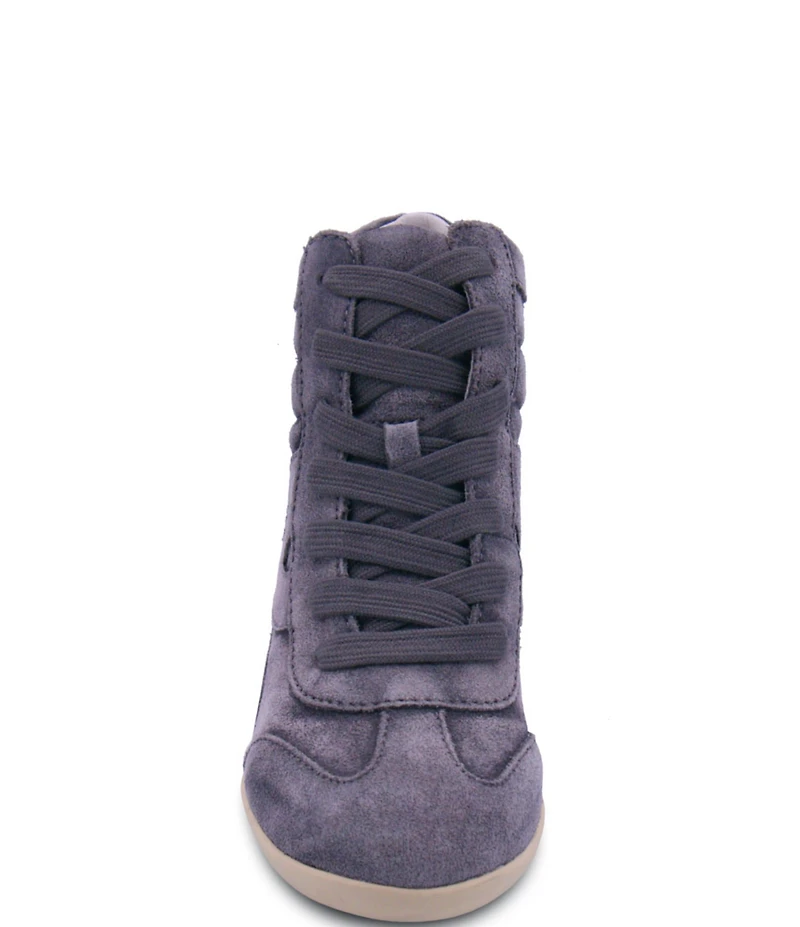 ASH Boradia Washed Suede High Top Wedge Sneakers