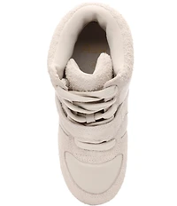 ASH Bowffy Suede and Leather Hidden Wedge Sneakers