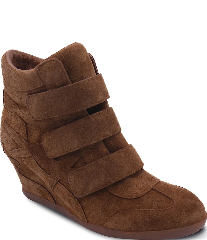 ASH Bowie 2.0 Suede Sporty Wedge Sneakers