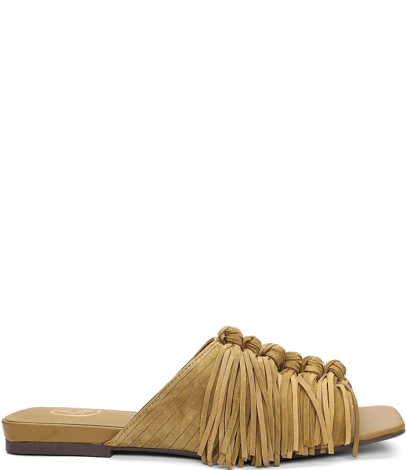 ASH Brigitte Suede Tassel Slide Sandals