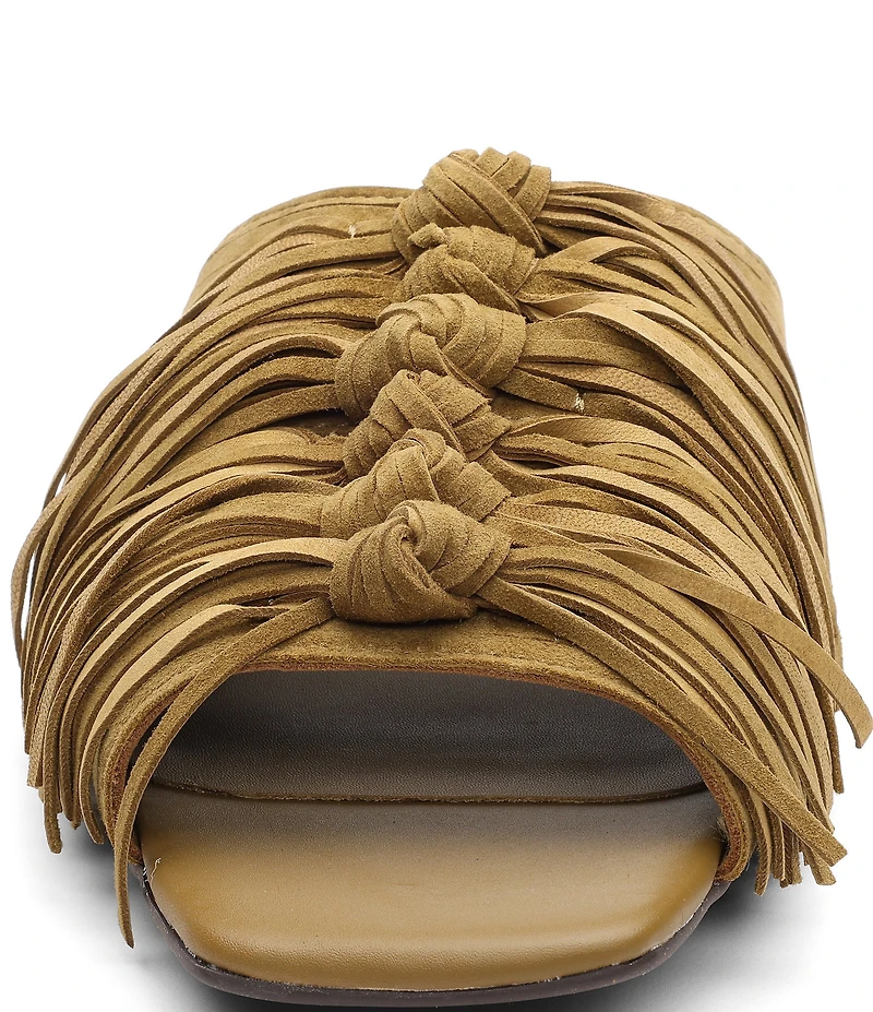 ASH Brigitte Suede Tassel Slide Sandals
