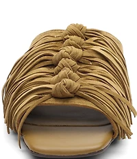 ASH Brigitte Suede Tassel Slide Sandals